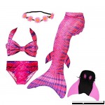 Occitop 5pcs Girls Swimsuit Fish Tails Princess Bikini Set Swimming Bathing Suit  B07QGNCCST